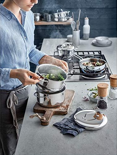 Tigan WMF High Casserole Mini, 14 cm, çelik inox, argjendtë