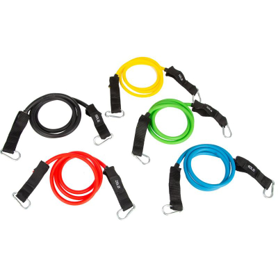 Set shirita rezistence EB Fit Tubing, 5 copë, me nivele të ndryshme, me ngjyra të ndryshme