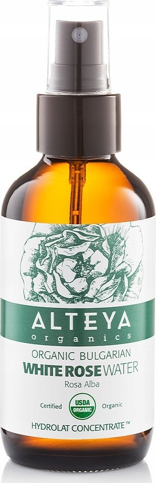 Ujë trëndafili i bardhë Alteya Organics White Rose Water, tonik fytyre, organik USDA, 240ml