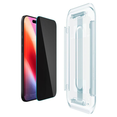 Xham mbrojtës Spigen Glas.tR EZ-FIT, Privacy, 2 copë, për iPhone 17 Air Pro, i zi