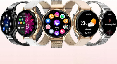 Smartwatch Noise Diva, ekran 1.1\" AMOLED, Bluetooth Calling, ngjyrë flori