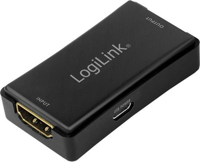 Përsëritës HDMI LogiLink HD0014, UHD 4K 60Hz, me USB për rrymë, i zi