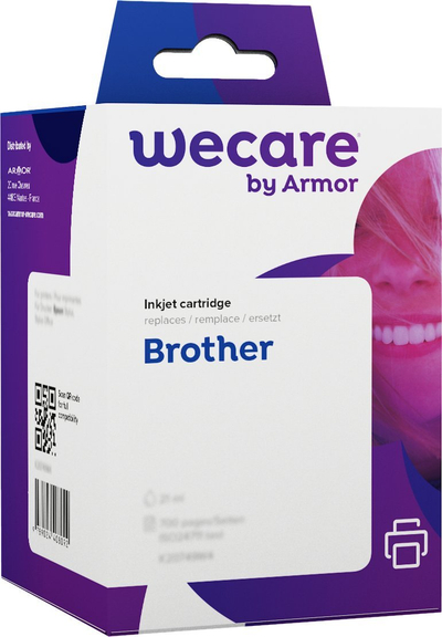 Set boje printeri WECARE LC-223 për Brother, e zezë me ngjyra CMY