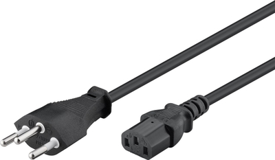 Kabllo rryme Goobay 59569, IEC C13, 1.8m, e zezë