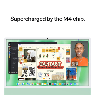 Apple iMac 24", M4 10‑core, 24GB, 512GB SSD, 10‑core GPU, Green