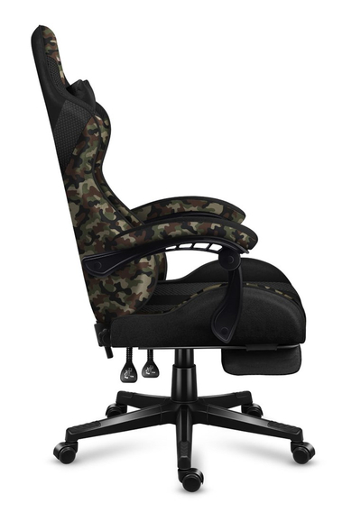 Гејминг столица Huzaro Force 4.7 Camo Mesh, со потпирач за нозе, со мрежа, со камуфлажа
