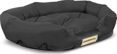 Shtrat oval për qen Prestige, 130 x 105 cm, i zi