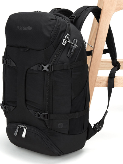 Ранец за патување Pacsafe Venturesafe Exp35, 35L, џеб за лаптоп 16\", црн