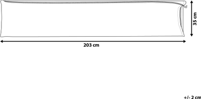 Mbulesë çadre kopshti Beliani Rain Cover, 203 x 35 x 35 cm, që s’e kap uji, gri