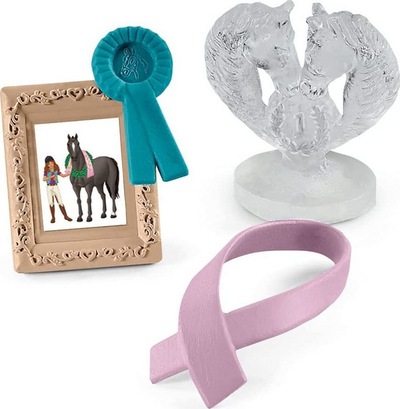 Сет играчки Schleich клуб за коњи турнирски аксесоари, декоративна фигура, турнирски аксесоари, многуобоен