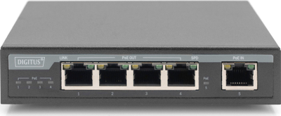 Zgjatues rrjeti Digitus 4 porta Gigabit PoE, 60W