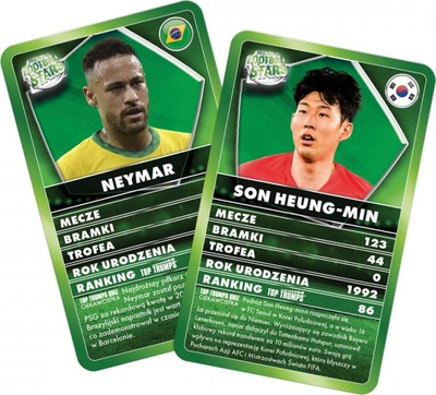 Loja me letra Winning Moves Top Trumps World Football Stars, 33 letra, për fëmijë 6+
