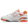 Патики New Balance 550 Leather, кожа, гумен ѓон, бели со портокалова