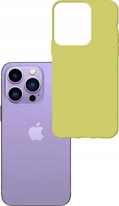 Mbulesë telefoni 3MK Matt Case për Apple iPhone 14 Pro Max, TPU, mat, ngjyrë lime