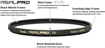Filtër UV Kenko Real Pro MC, 77mm, i veshur shumëfish, transparent