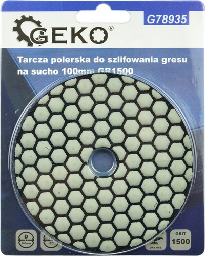 Disk bluarës Geko G78935, 100mm, grit 1500, për pllaka