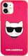 Këllëf telefoni Karl Lagerfeld Choupette Head, TPU, për iPhone 12 Mini, rozë fluo