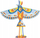 Fluturake Fat Brain Toys Maxi Bird, poliester, fibra xhami, shumëngjyrëshe