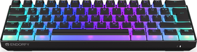 Tastierë Endorfy Thock Compact Wireless Pudding, mekanike 61 taste, Kailh Red Box, RGB
