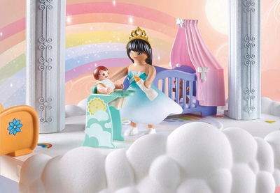 Set lodrash Playmobil Princess Magic Dhoma e bebit në re, 63 pjesë, për kalamaj 4 deri 10 vjeç, shumëngjyrësh