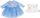 Fustan kuklle BABY Born Blue Winter, për kuklla 36 cm, fund me tyl, jelek pelushi, blu e çelët