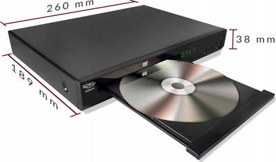 DVD player Xoro HSD 8470, riprodhim DVD CD MP3, i zi gri