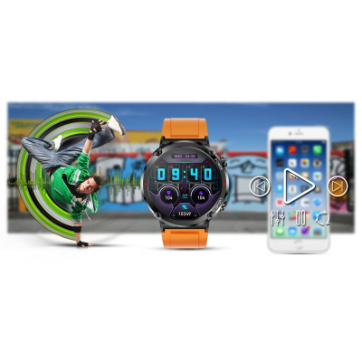 Ora inteligjente Gravity GT21-2, ekran 1.6", IP67, portokalli