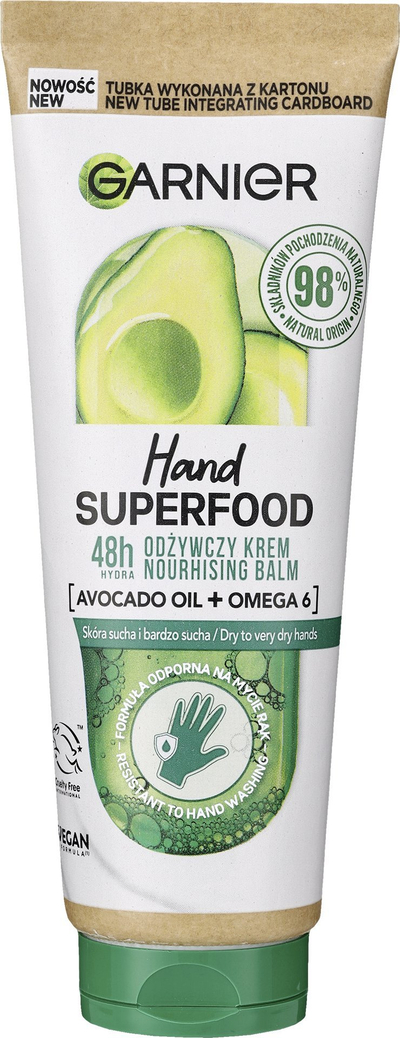 Krem duarsh Garnier Hand Superfood me vaj avokado dhe omega 6, 75 ml