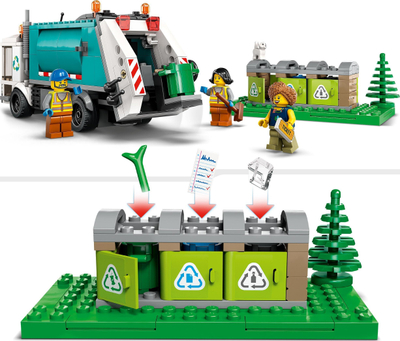Lodër ndërtimi LEGO City 60386 Recycling Truck, set me kamion riciklimi, 5+ vjeç, shumëngjyrëshe