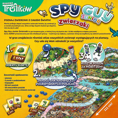 Lojë shoqërore TREFL Spy Guy Junior Animals, bashkëpunuese, për fëmijë