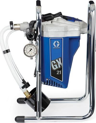 Spërkatës boje Graco GX 21, pompë me piston, zorrë 15 m, blu