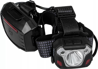 Dritë koke Vayox VA0103, LED, e rikarikueshme, e zezë