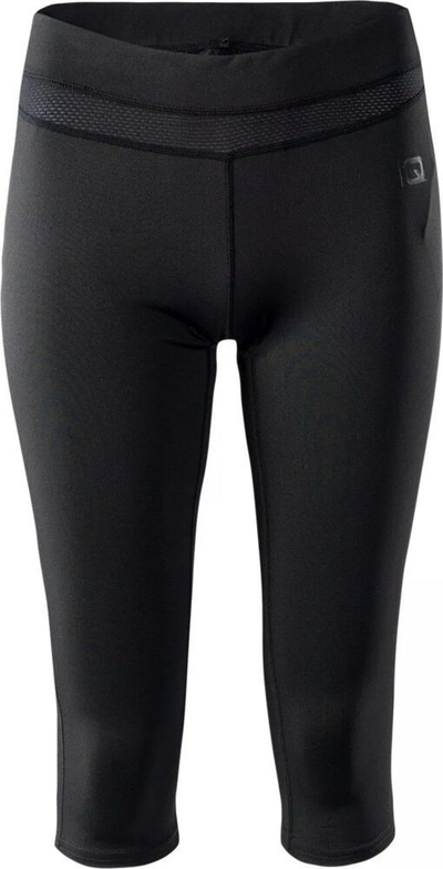 Leggings sportiv për femra IQ Dahim 3/4, poliestër elastan, xhep prapa, të zeza