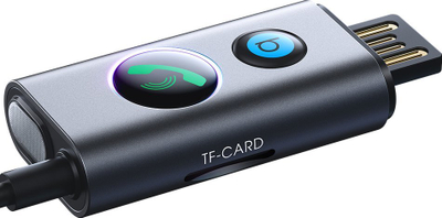 Marrës transmetues Bluetooth Joyroom JR-CB7, Bluetooth 5.3, USB-C dhe AUX, gri