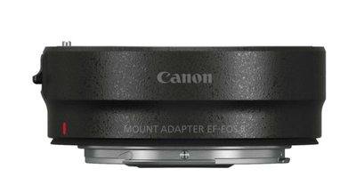 Adapter objektivi Canon EF në EOS R, komunikim elektronik, peshë 110 g, i zi