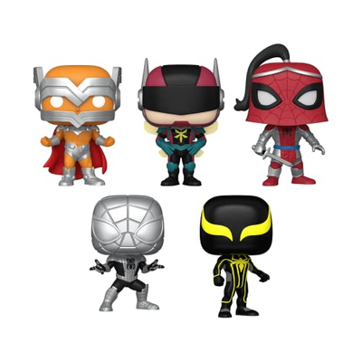 Figurina koleksionare Funko POP Marvel Year of the Spider, set me 5 copa, Spider-Man shumëngjyrësh