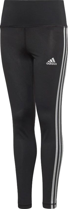 Pantallona sportive Adidas Performance, skinny, 7/8, të zeza me të bardha
