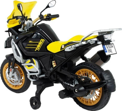 Motor elektrik për kalamoj Injusa BMW R1250, 12V, 6 km/h, i zi me të verdhë