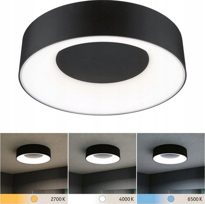 Plafonierë tavani Paulmann HomeSpa Casca, LED, Ø30cm, e zezë