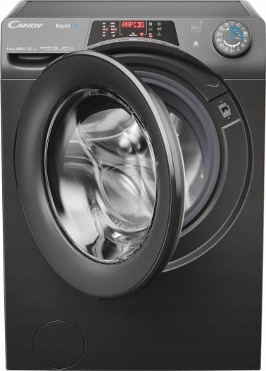 Lavatriçe me tharëse Candy ROW 4966 DWRR7 S, 9kg 6kg, 1400 rpm, gri e errët