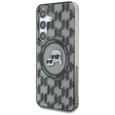 Futrollë telefoni Karl Lagerfeld KLHMS25SHMCKMHK për Samsung S25, magnetike, metalike, gri