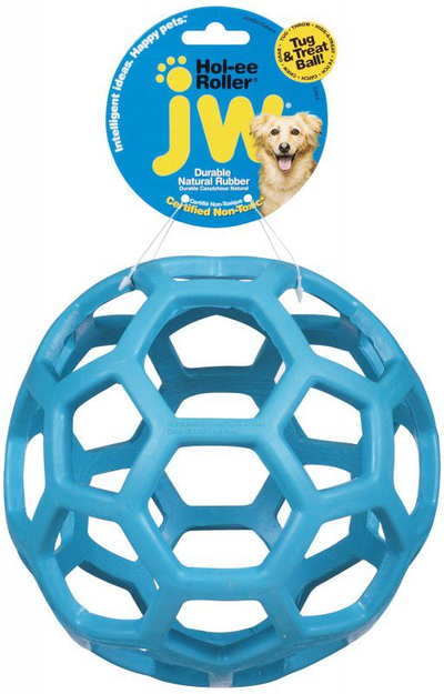 Lodër për qen JW Pet HOL-EE Roller Large, gome natyrale, dizajn i hapur, shumëngjyrëshe