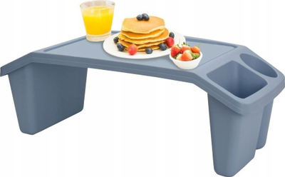 Tavolinë mëngjesi për shtrat Board, 60x30cm, plastike, blu