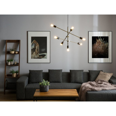 Lampë varëse Beliani Cremera, 7 llampa, metal, bronzi i errët