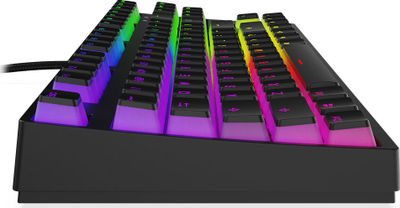 Tastierë mekanike Krux Atax PRO RGB Pudding, Gateron Yellow, me kabllo USB, e zezë