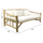 Sofa Torc druri teak natyral–e bardhë 210×100×80 cm (HM9339), bardhë