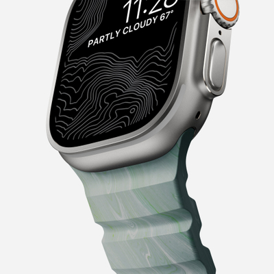 Rrip sportiv për Apple Watch, 46mm 49mm, gome FKM, ngjyra Stone