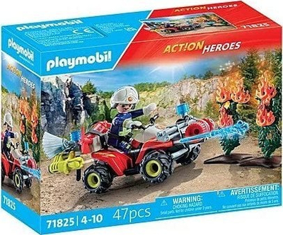 Сет играчка PLAYMOBIL Action Heroes Fire Brigade 71825, противпожарен квад, за деца 4+ години, многубоен