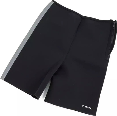 Pantallona neopren Toorx Slimming, me zinxhir mënjanë, reflektues, të zinj