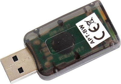Kartë zëri USB Xline AK103, 5.1, 3D Sound, transparente
